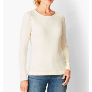 Off White Scoop Neck Sweater